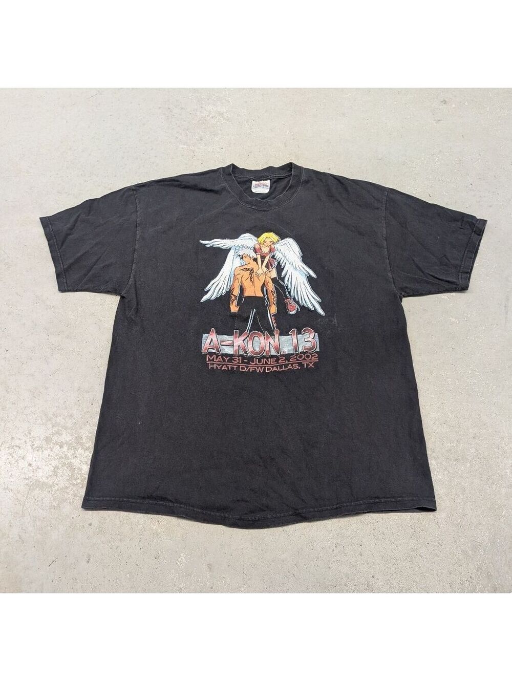 Y2K 2002 Anime Expo A-Kon 13 Dallas Texas Convention T-shirt